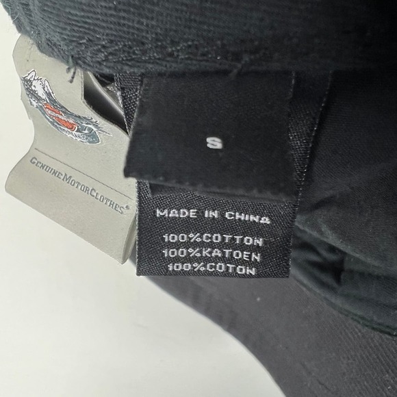 Harley Davidson Black Newsboy Cadet Biker Hat Cap Embroidered Spell Out Womens - Picture 5 of 8